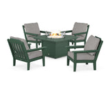 Cottage 5-Piece Deep Seating Set with Fire Pit Table
