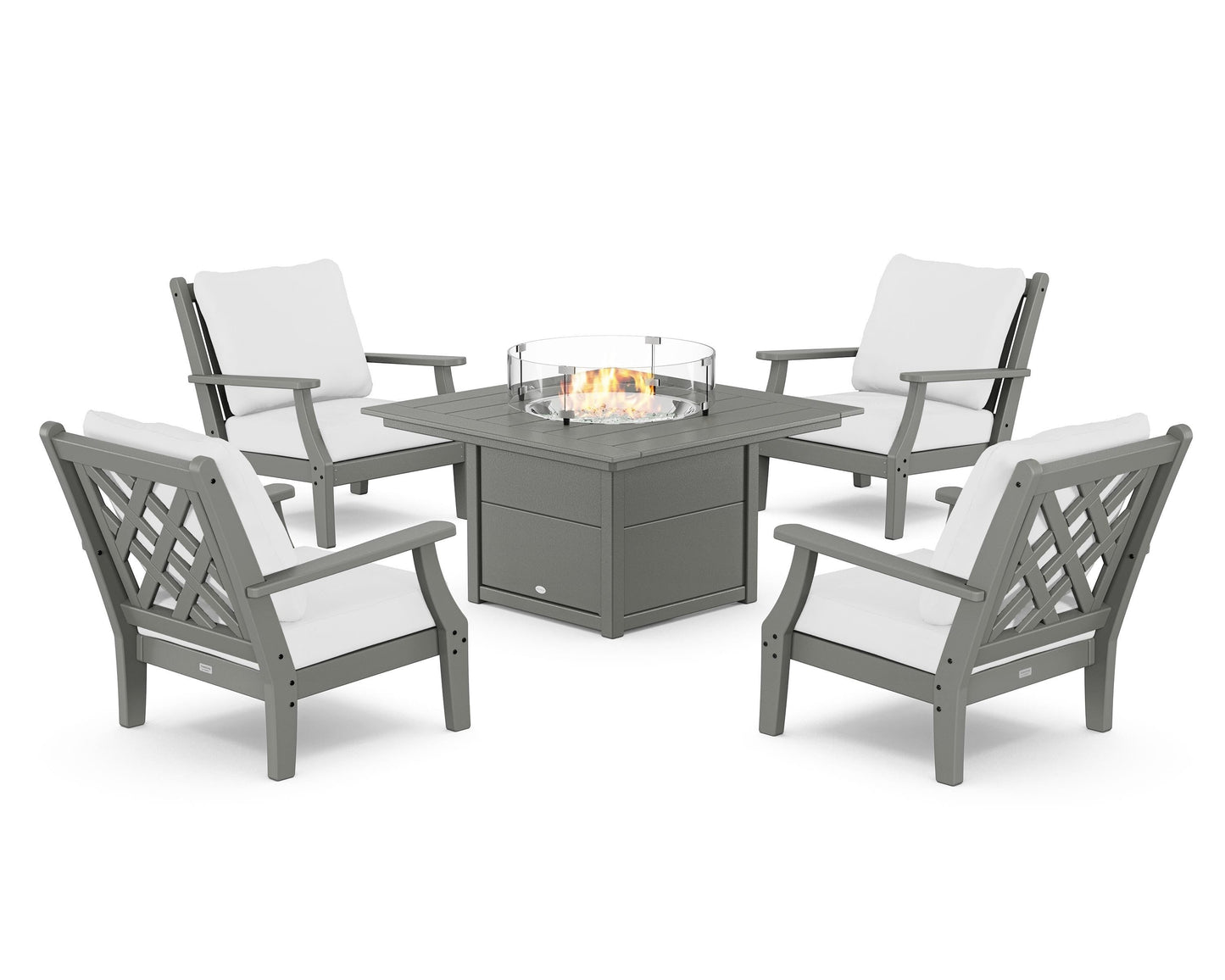 Wovendale 5-Piece Deep Seating Set with Fire Pit Table