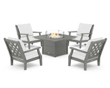 Wovendale 5-Piece Deep Seating Set with Fire Pit Table