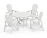 South Beach 5-Piece Round Farmhouse Dining Set