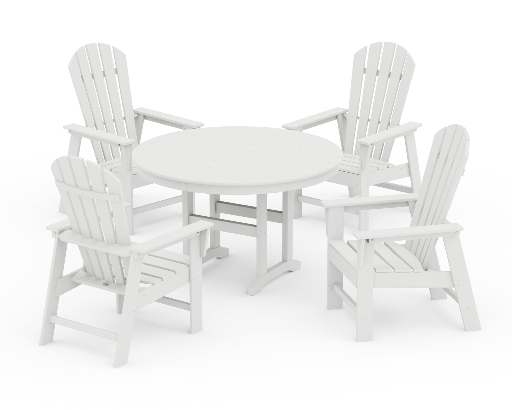 South Beach 5-Piece Round Farmhouse Dining Set
