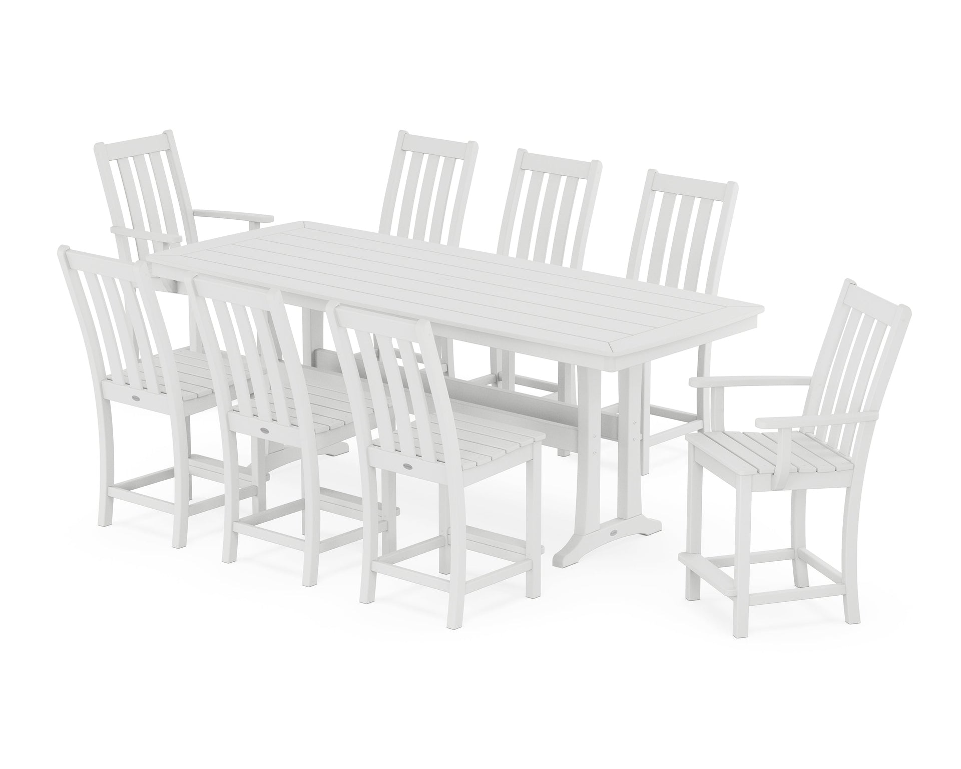 Vineyard 9-Piece Counter Set with Trestle Legs