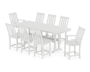 Vineyard 9-Piece Counter Set with Trestle Legs