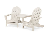Classic Oversized Adirondacks with Angled Connecting Table