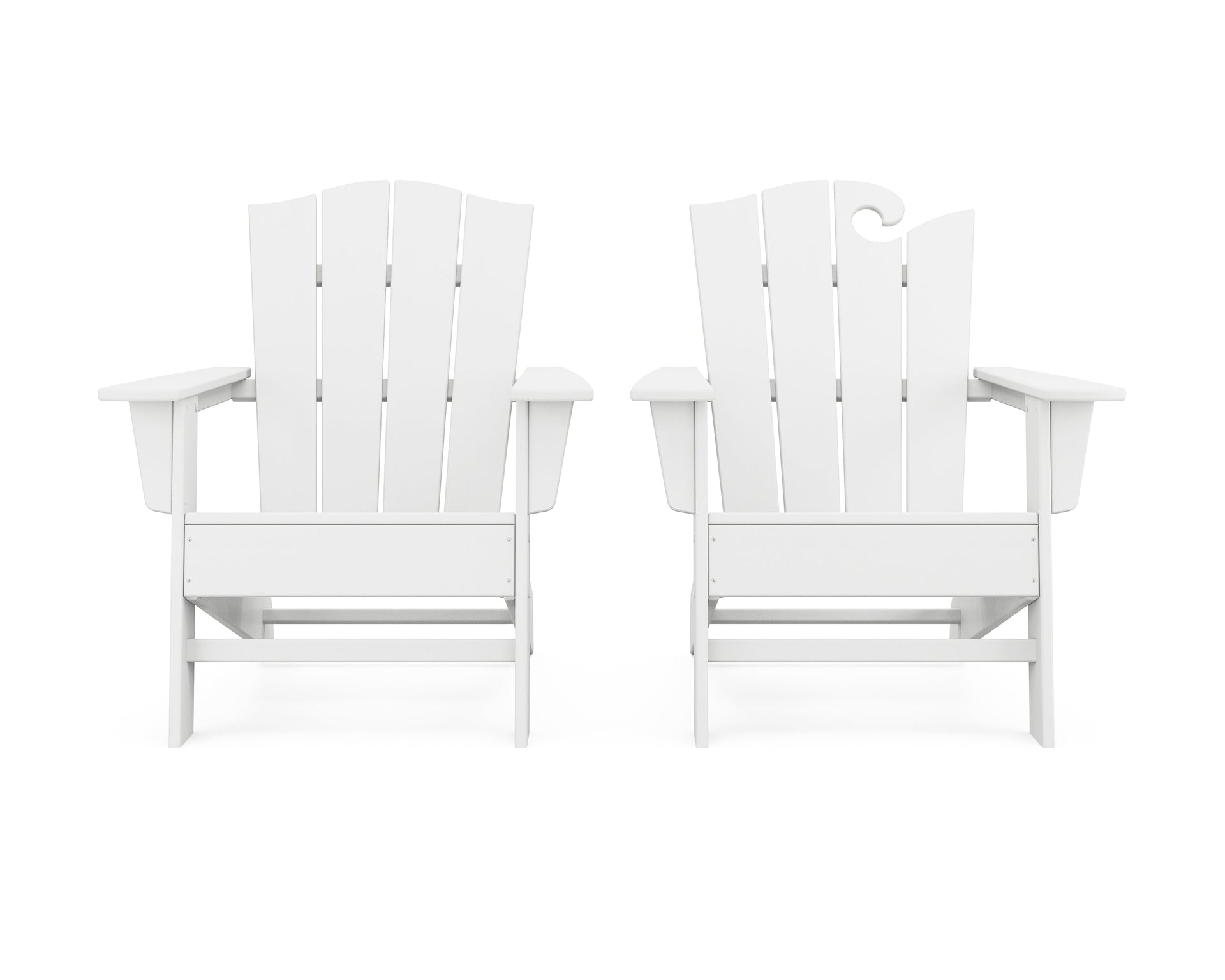 Wave 2-Piece Adirondack Chair Set with The Crest Chair