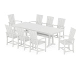 Quattro Adirondack 9-Piece Farmhouse Dining Set with Trestle Legs