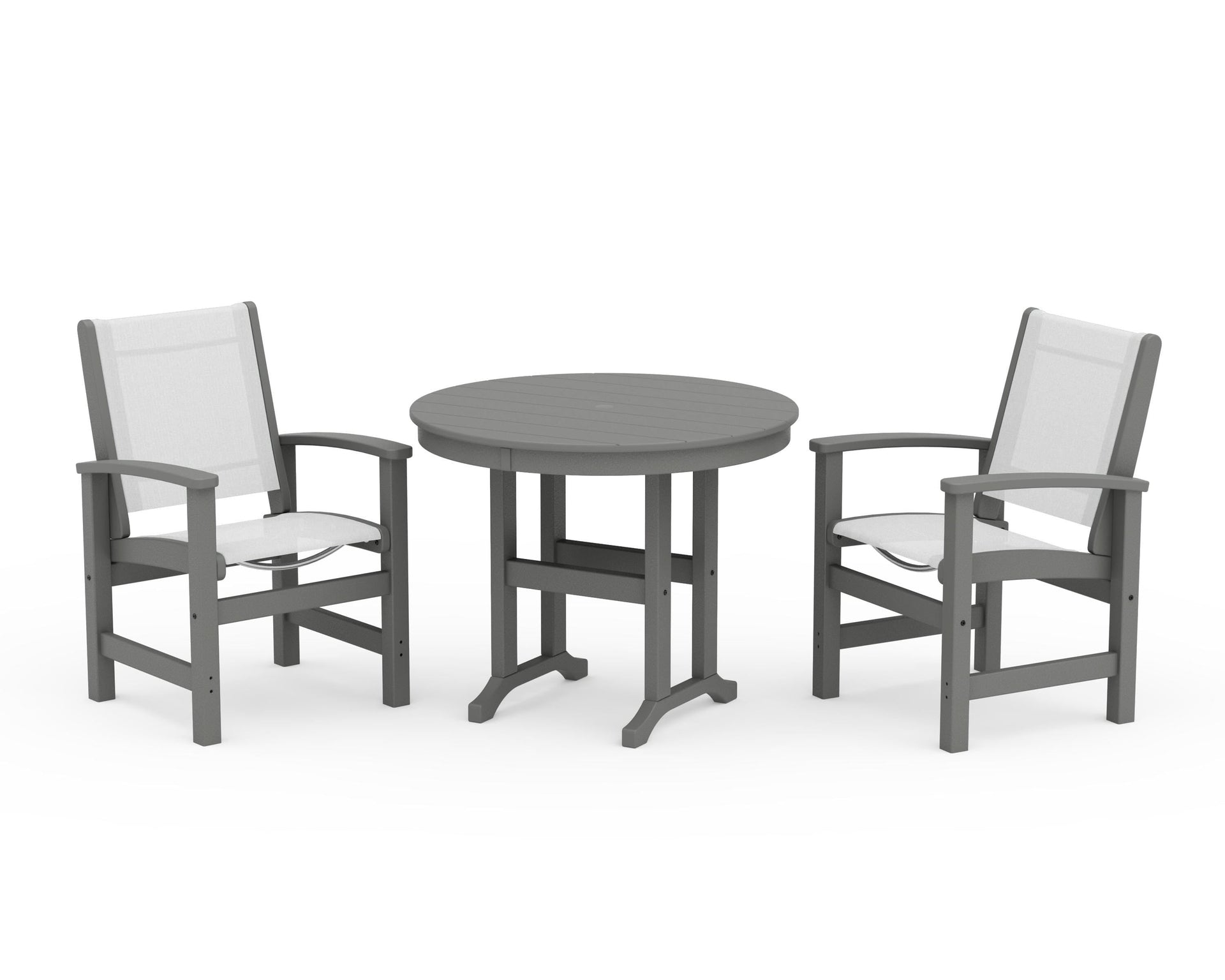 Coastal 3-Piece Round Dining Set