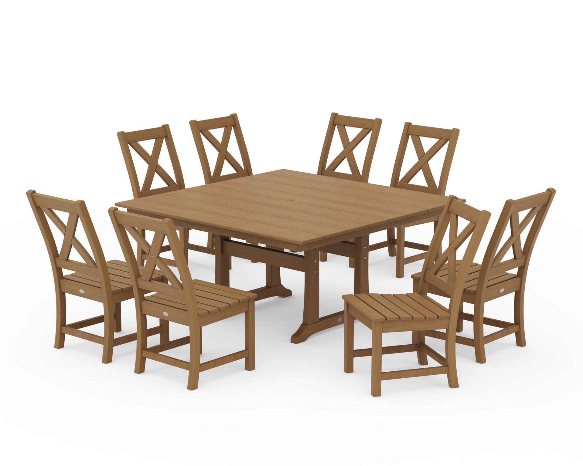 Braxton Side Chair 9-Piece Farmhouse Dining Set