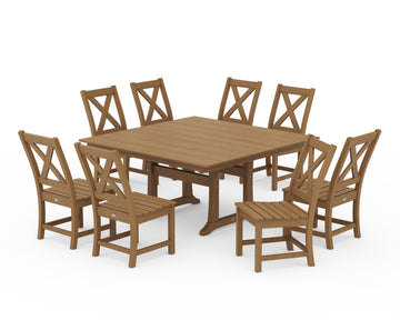 Braxton Side Chair 9-Piece Farmhouse Dining Set