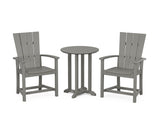 Quattro 3-Piece Round Farmhouse Bistro Dining Set