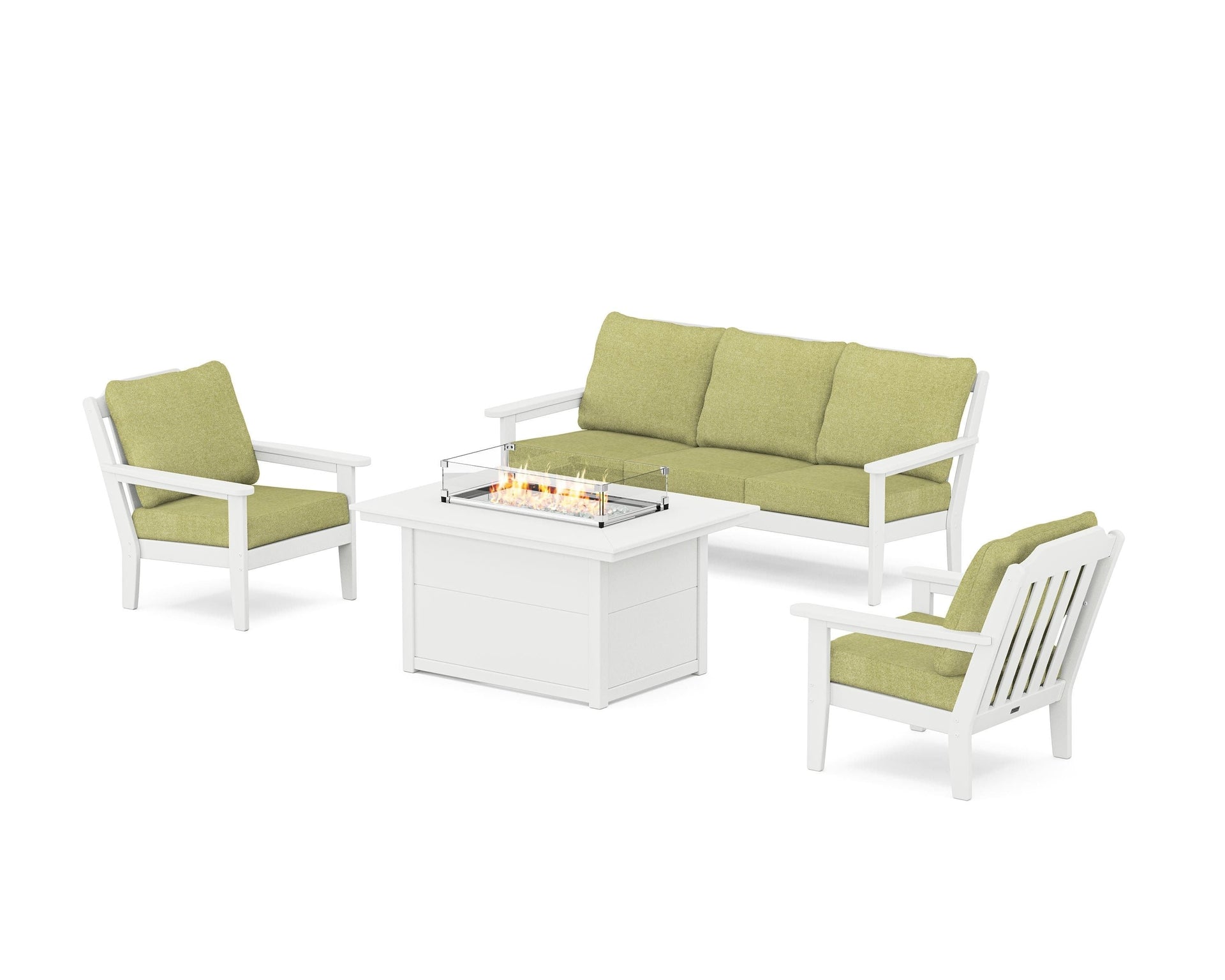Cottage Deep Seating Fire Pit Table Set