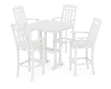 Cottage 5-Piece Bar Set with Trestle Legs