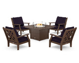 Wovendale 5-Piece Deep Seating Set with Fire Pit Table