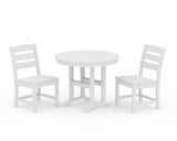 Lakeside Side Chair 3-Piece Round Dining Set