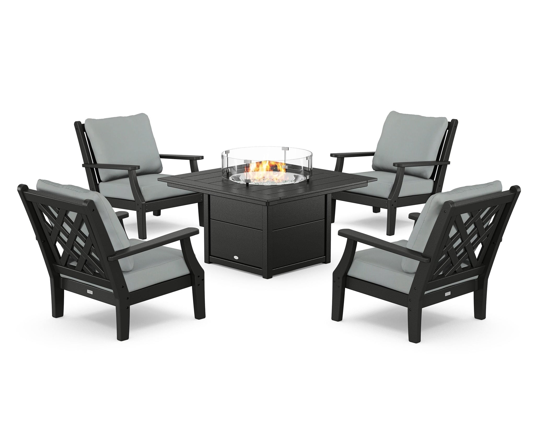 Wovendale 5-Piece Deep Seating Set with Fire Pit Table