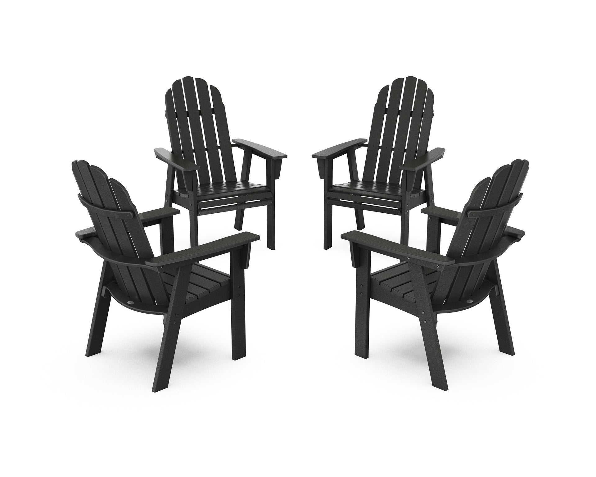 Vineyard 4-Piece Curveback Upright Adirondack Conversation Set