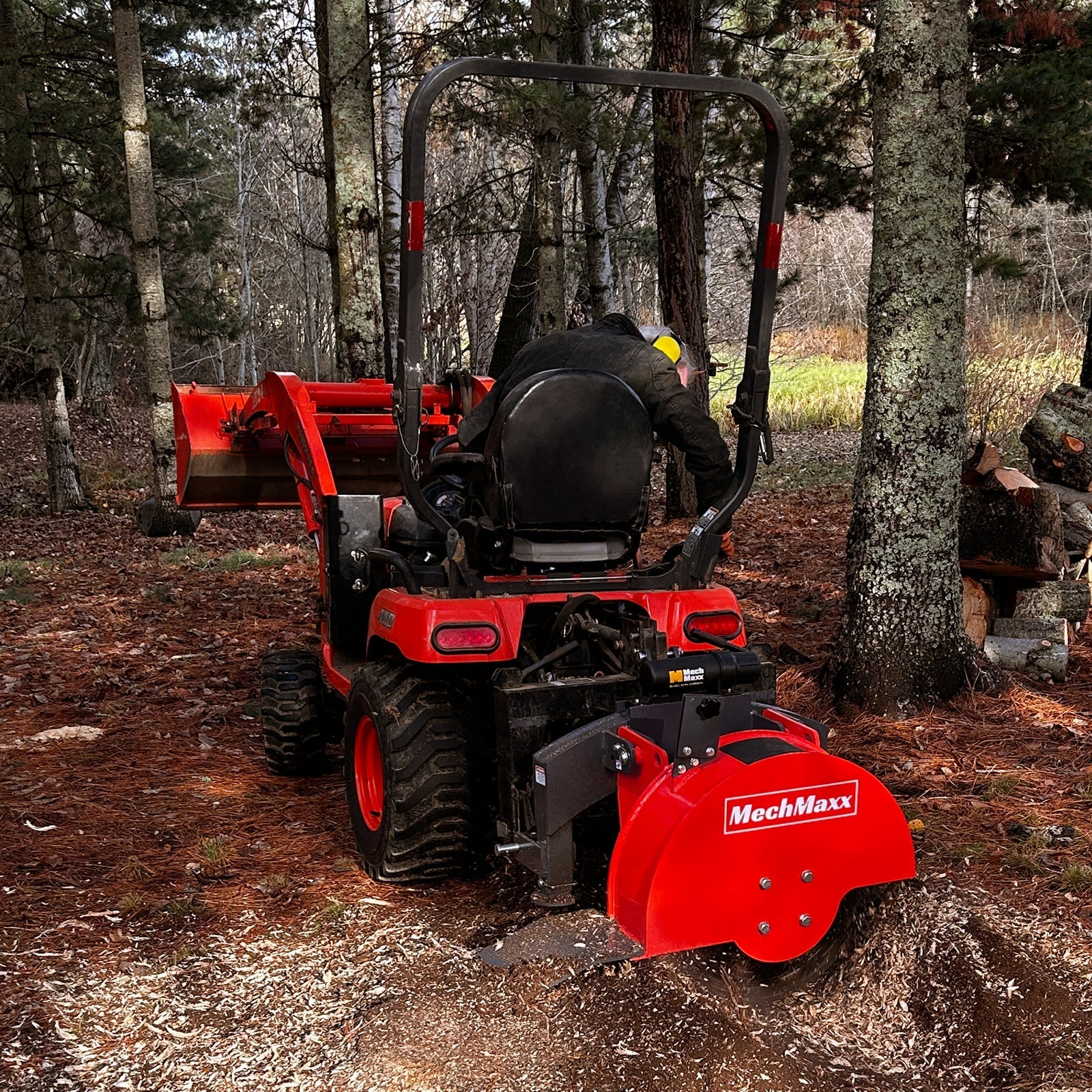 MechMaxx SG24 Stump Grinder 3-Point PTO with 34 Carbide Teeth for 15-45 HP Tractor New
