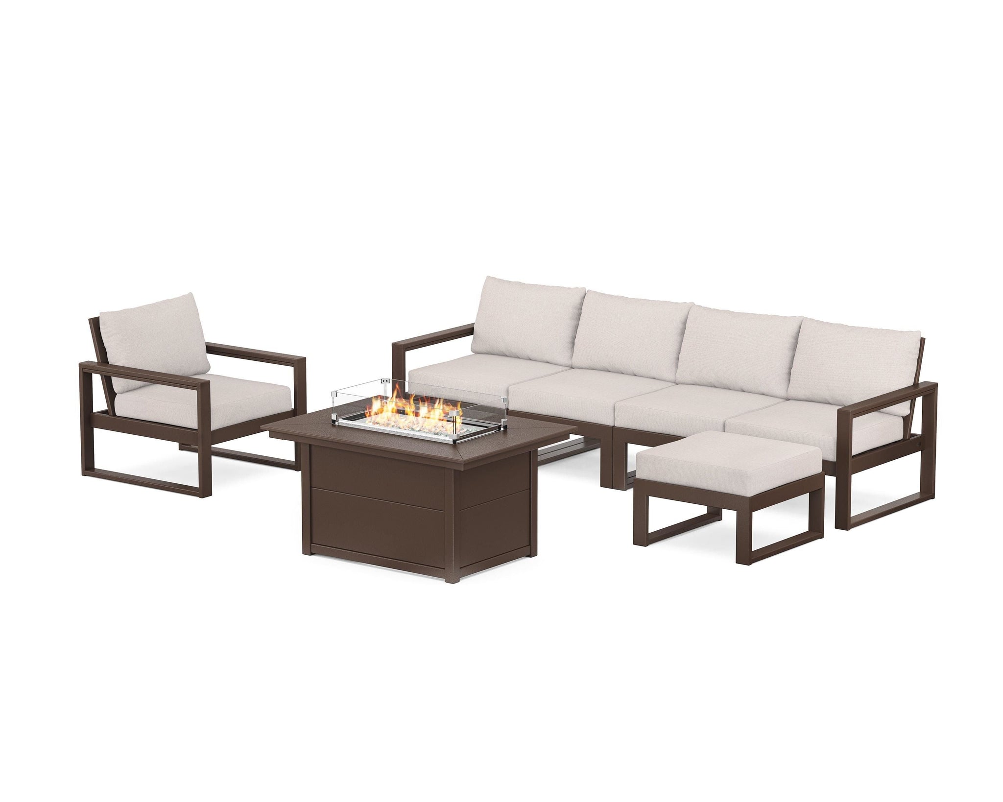 EDGE Sectional Lounge and Fire Pit Set