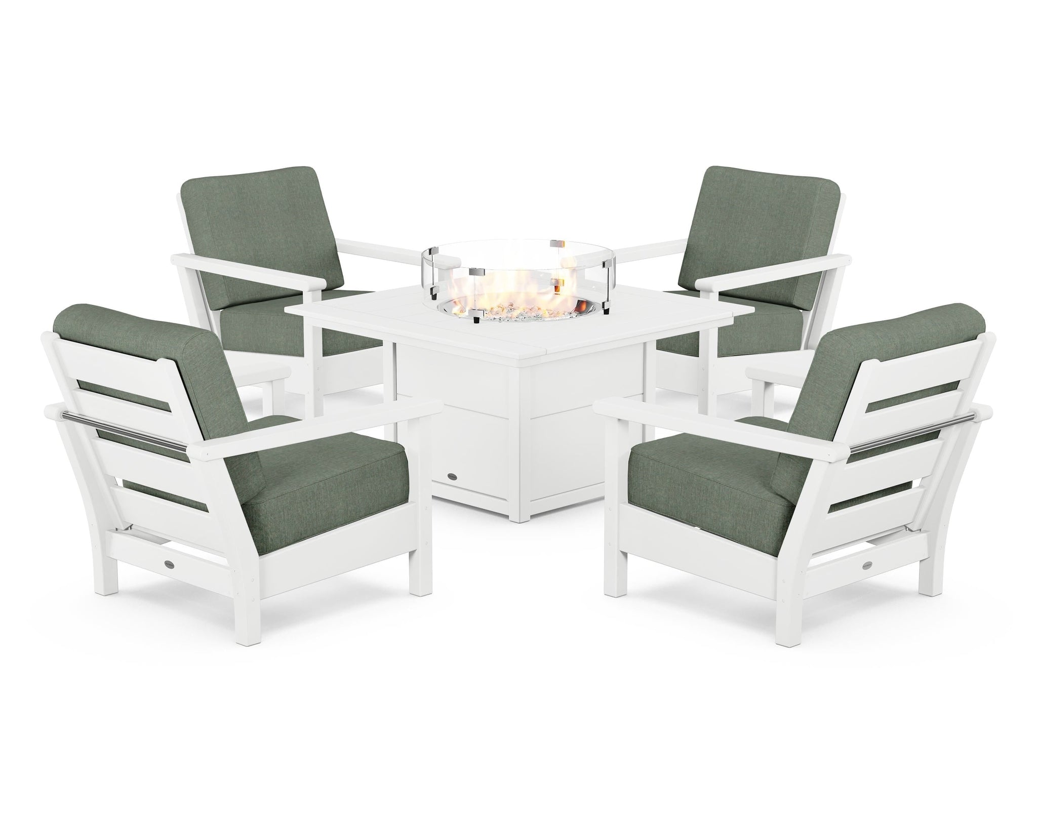 Harbour 5-Piece Conversation Set with Fire Pit Table