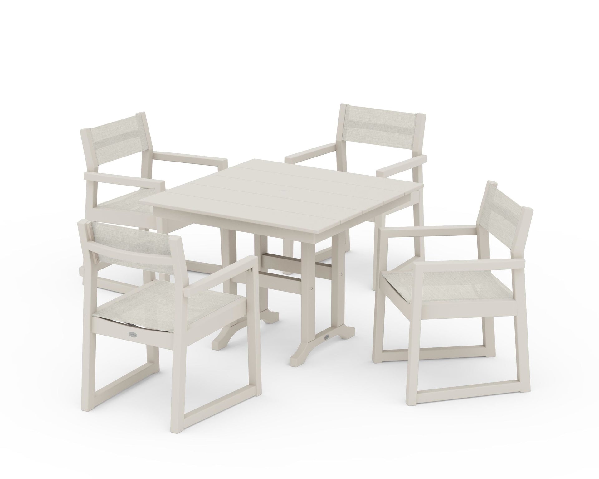 EDGE Sling Arm Chair 5-Piece Farmhouse Dining Set