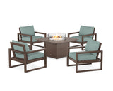 EDGE Sectional 5-Piece Deep Seating Set with Fire Pit Table