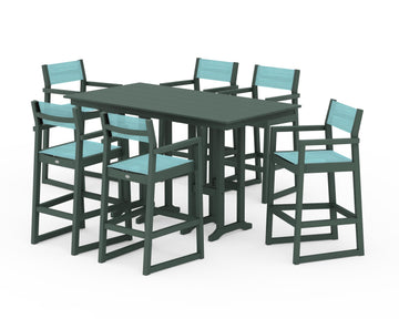 EDGE Sling Arm Chair 7-Piece Farmhouse Bar Set