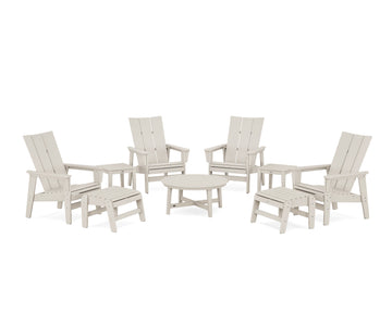 Modern Grand Upright Adirondack 9-Piece Conversation Set