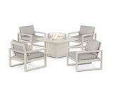 EDGE Sectional 5-Piece Deep Seating Set with Fire Pit Table