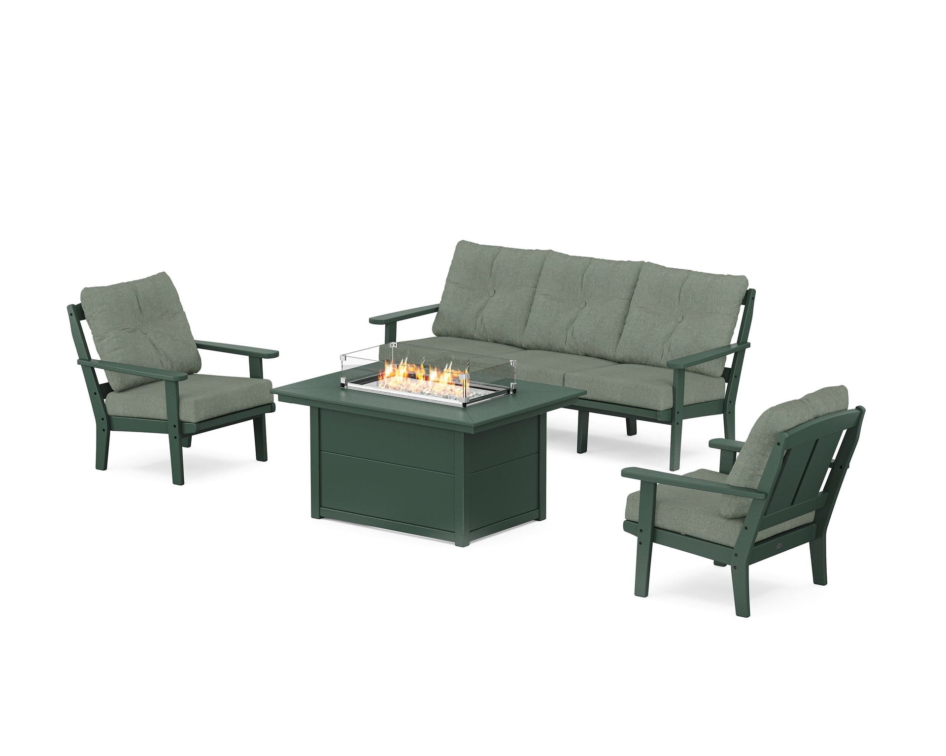 Mission Deep Seating Fire Pit Table Set