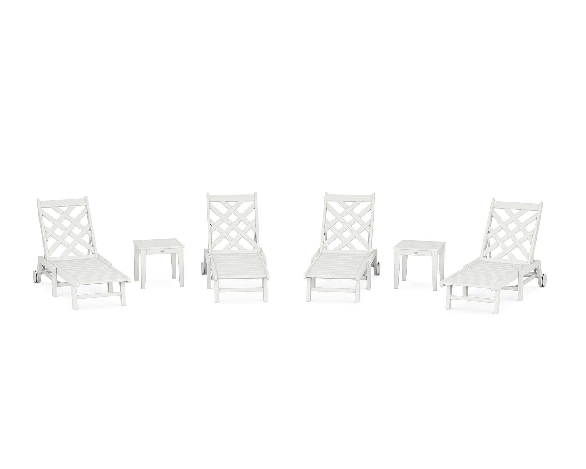 Wovendale 6-Piece Chaise Set with Wheels