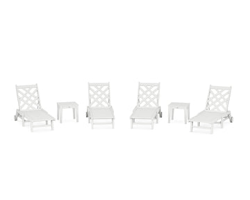 Wovendale 6-Piece Chaise Set with Wheels