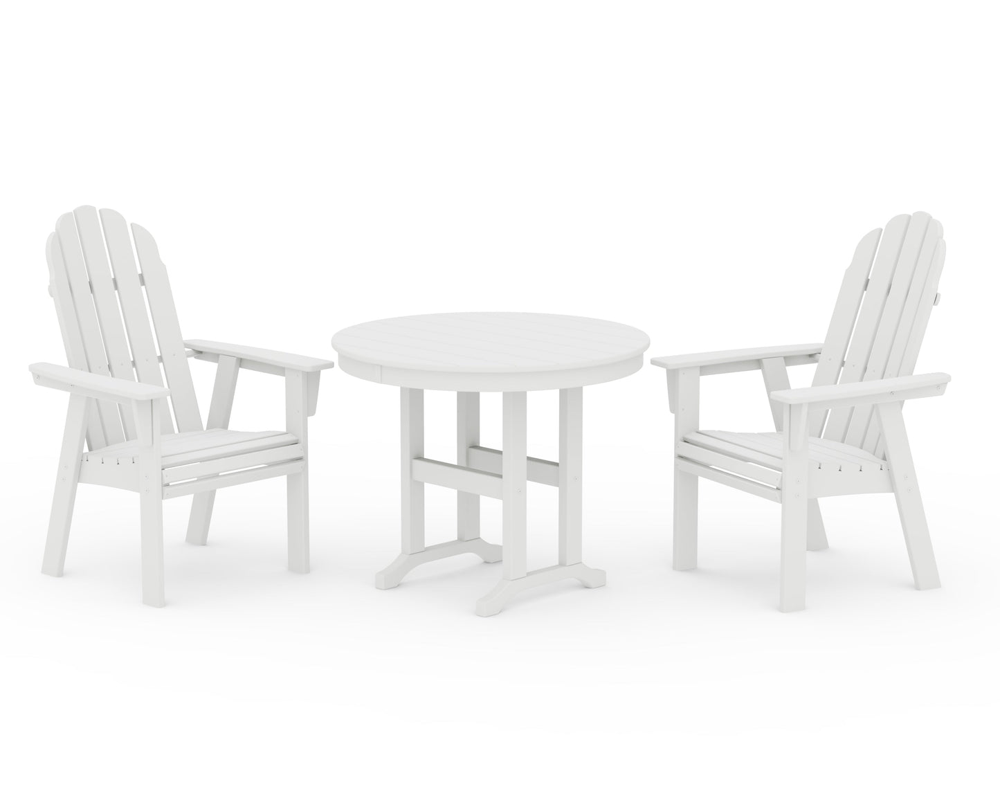 Vineyard Adirondack 3-Piece Round Dining Set