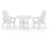Vineyard Adirondack 3-Piece Round Dining Set