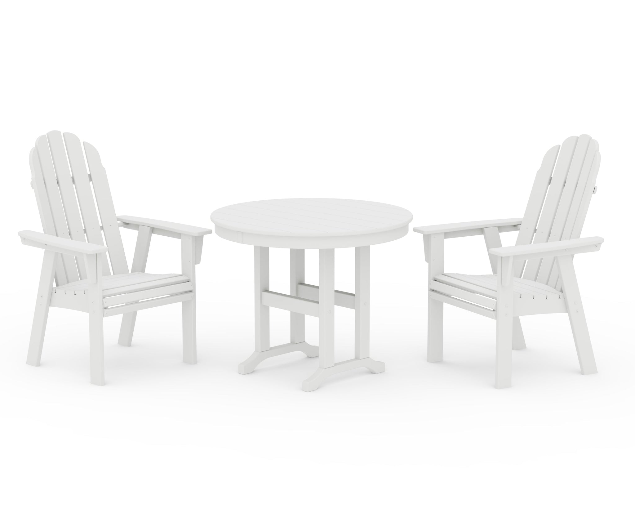Vineyard Adirondack 3-Piece Round Dining Set