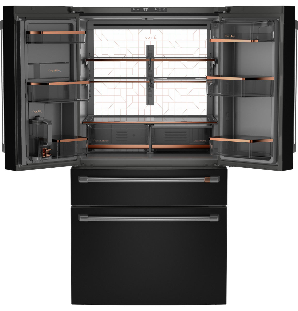CAFÉ™ ENERGY STAR® 23.2 Cu. Ft. Smart Counter-Depth 4-Door French-Door Refrigerator With Dual-Dispense AutoFill Pitcher