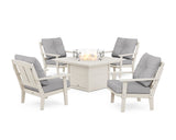 Mission 5-Piece Deep Seating Set with Fire Pit Table