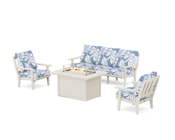 Oxford Deep Seating Fire Pit Table Set