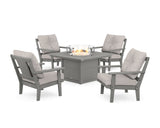 Prairie 5-Piece Deep Seating Set with Fire Pit Table
