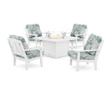 Mission 5-Piece Deep Seating Set with Fire Pit Table