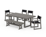 EDGE Sling 6-Piece Dining Set with Bench