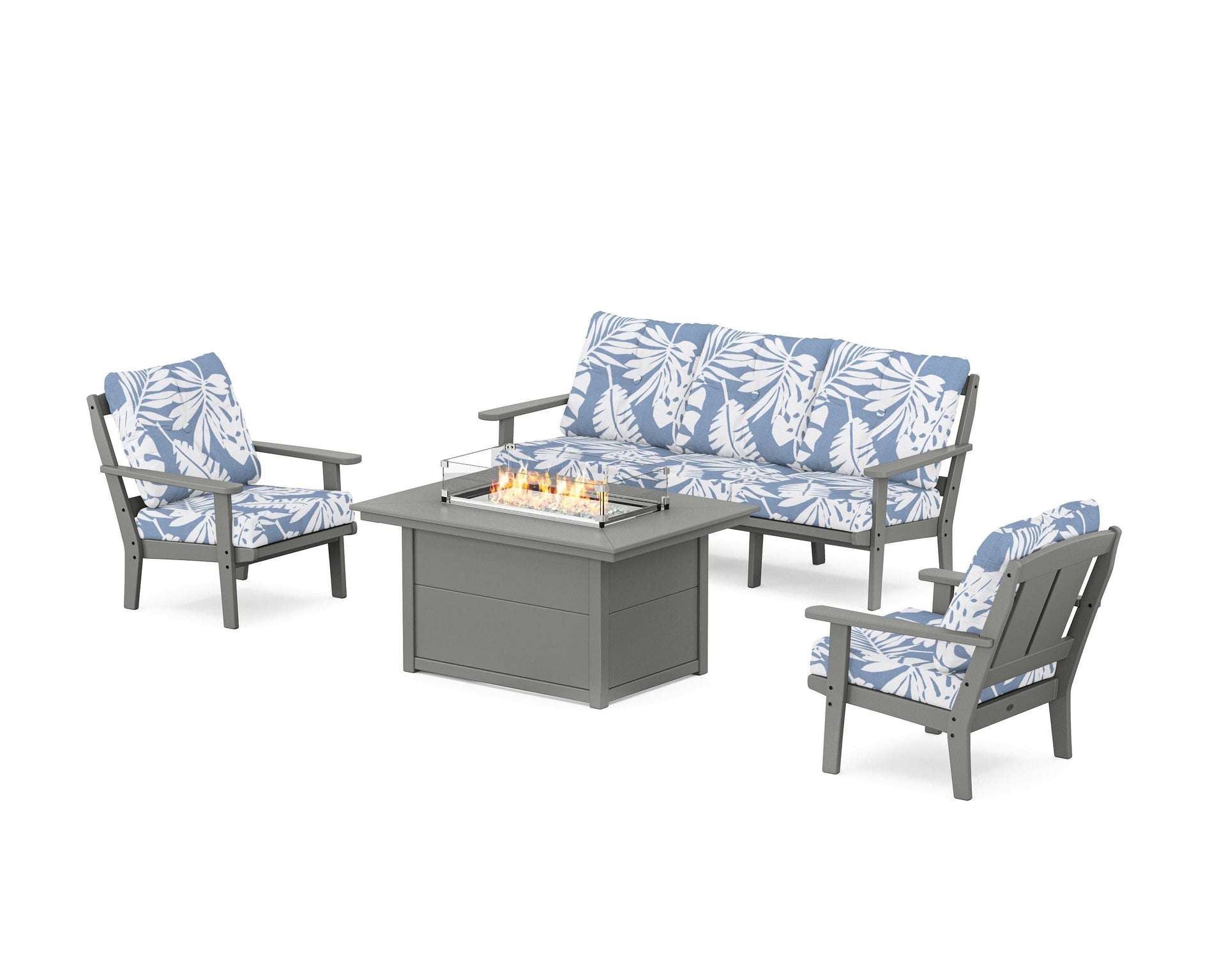 Mission Deep Seating Fire Pit Table Set