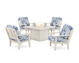 Mission 5-Piece Deep Seating Set with Fire Pit Table