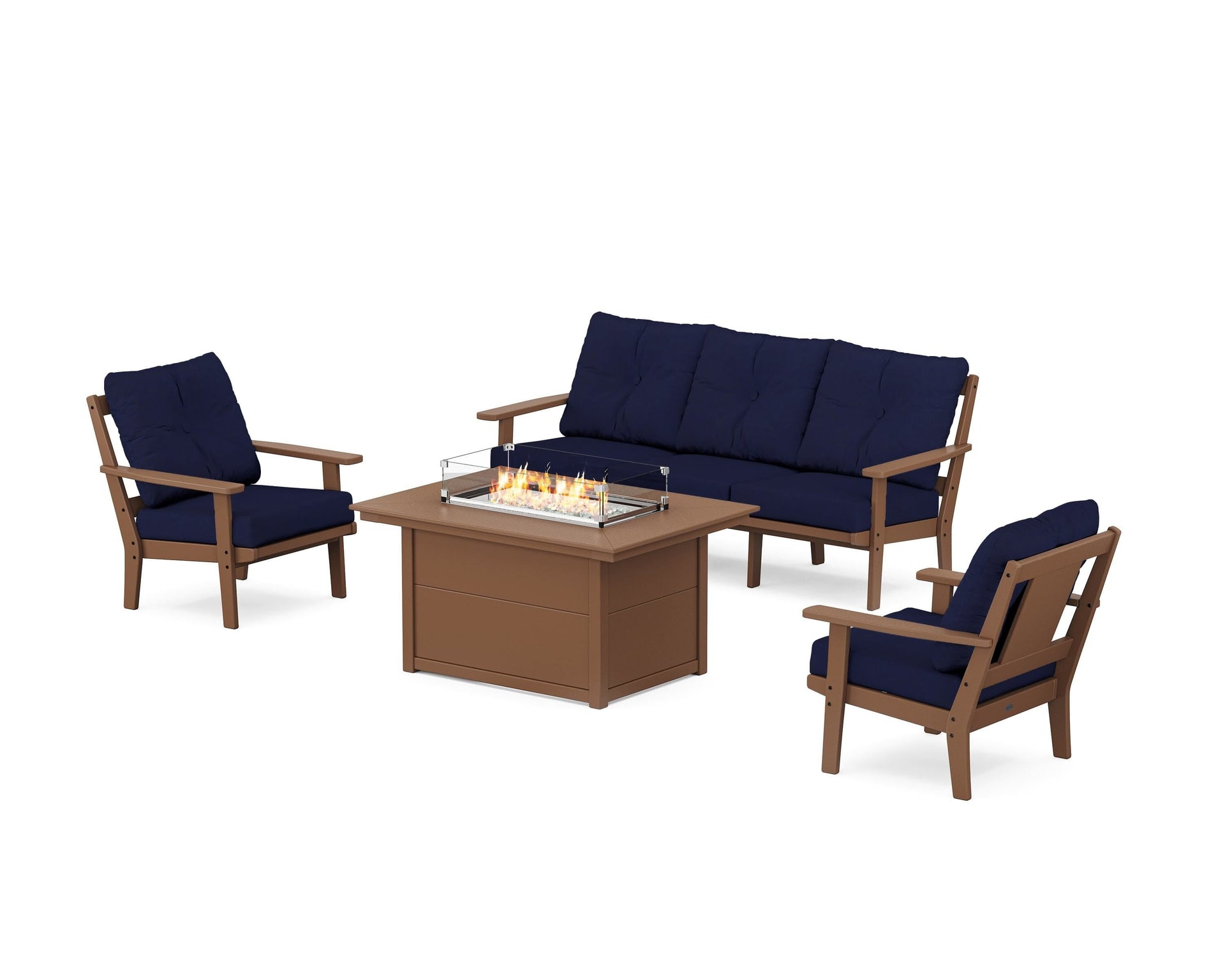 Prairie Deep Seating Fire Pit Table Set