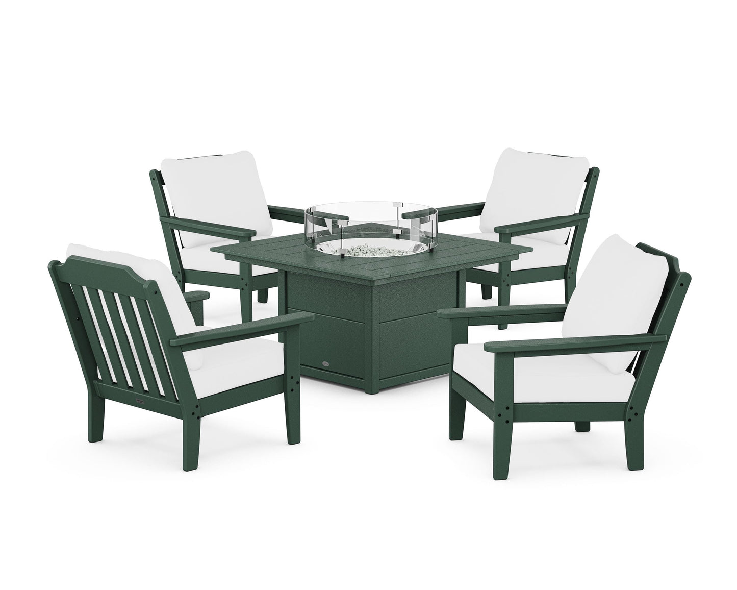 Cottage 5-Piece Deep Seating Set with Fire Pit Table