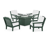 Cottage 5-Piece Deep Seating Set with Fire Pit Table