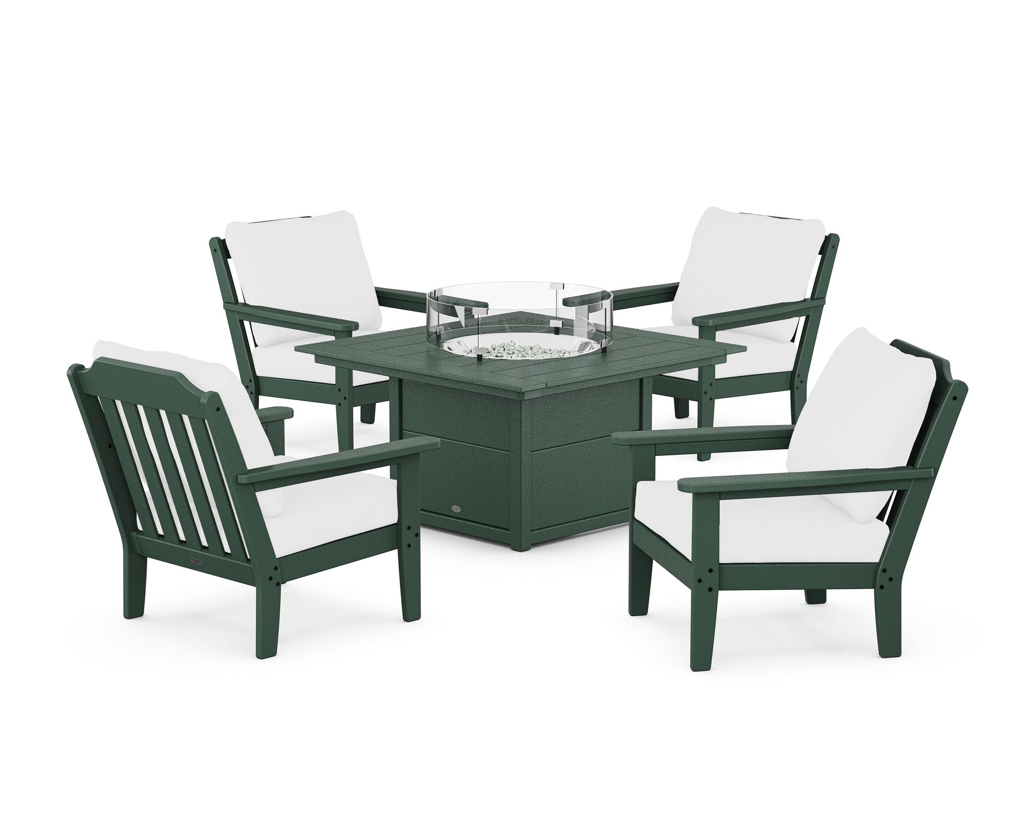 Cottage 5-Piece Deep Seating Set with Fire Pit Table