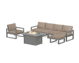 EDGE Sectional Lounge and Fire Pit Set