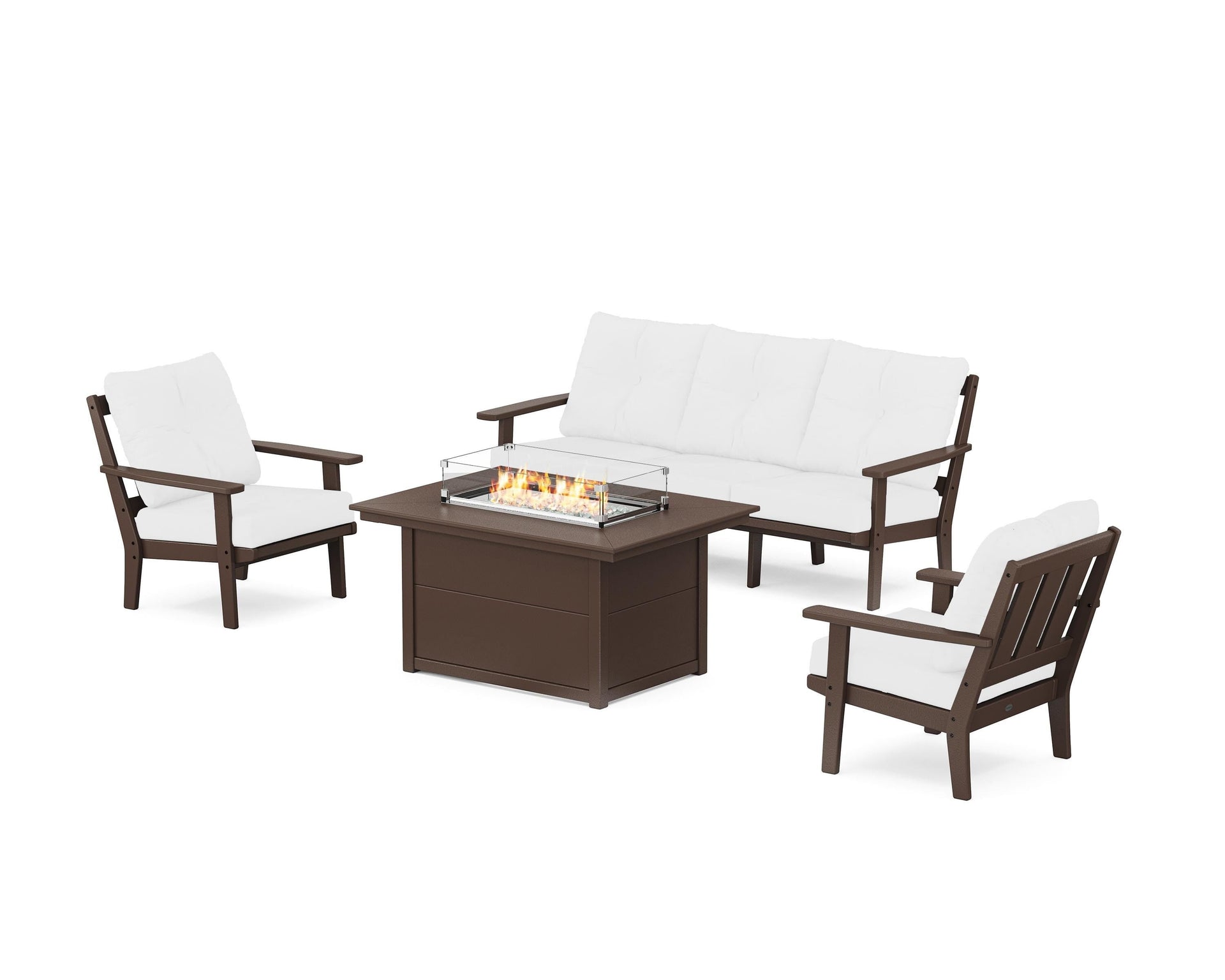 Oxford Deep Seating Fire Pit Table Set