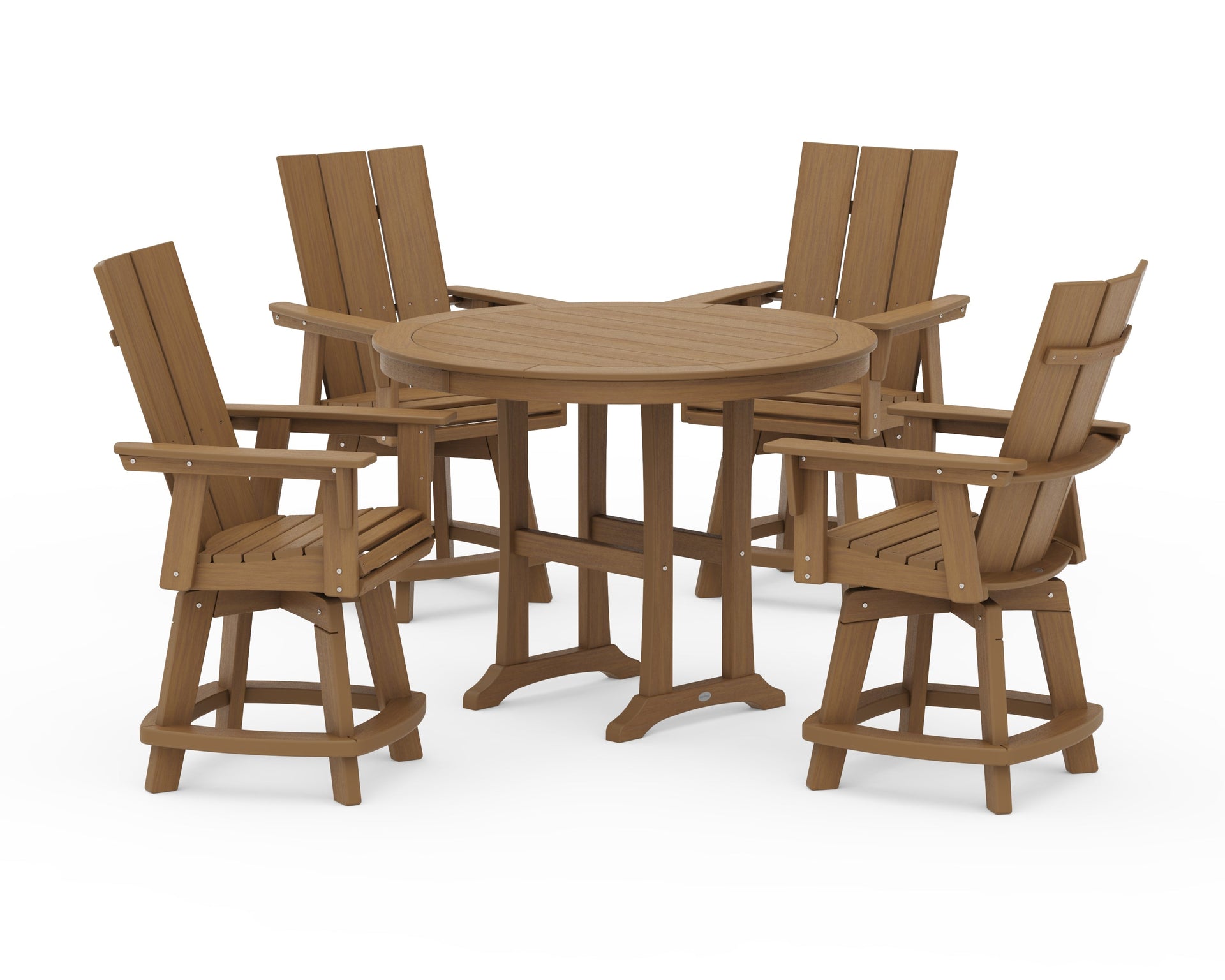 5-Piece Modern Swivel Counter Set