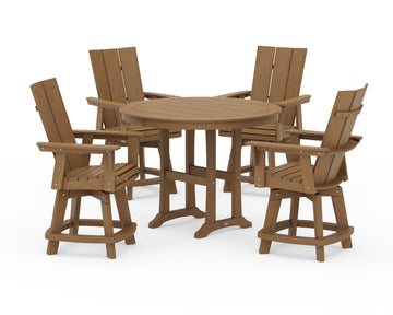 5-Piece Modern Swivel Counter Set